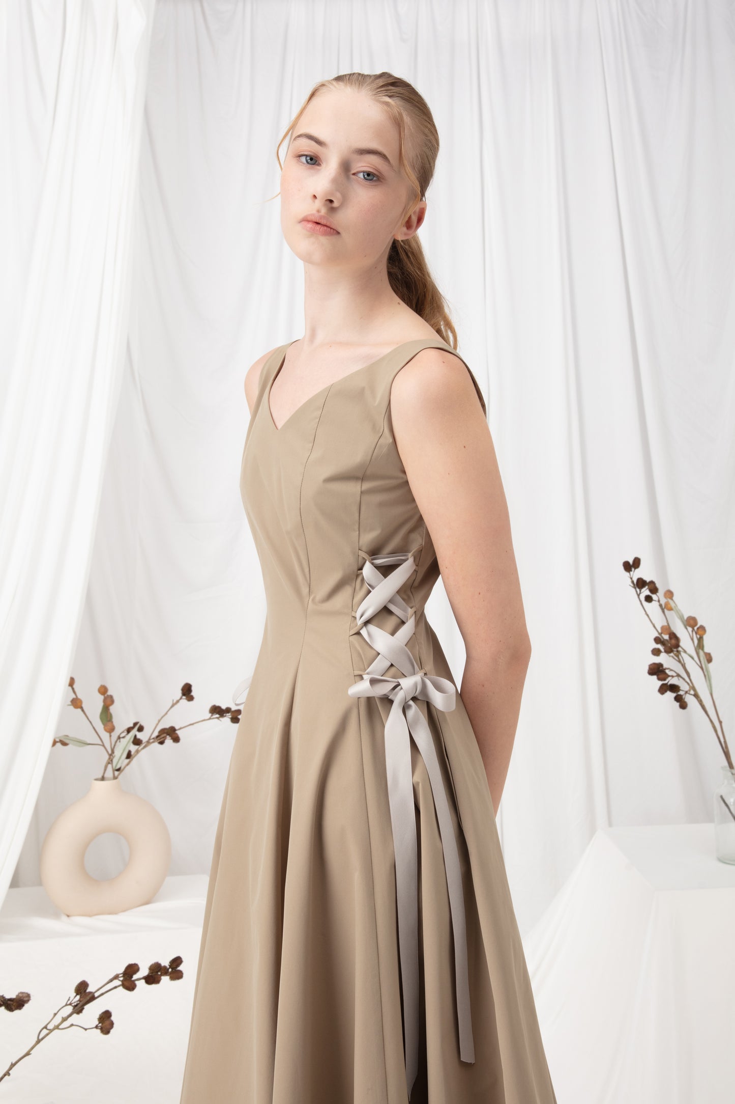 V-Neck A-Line Dress