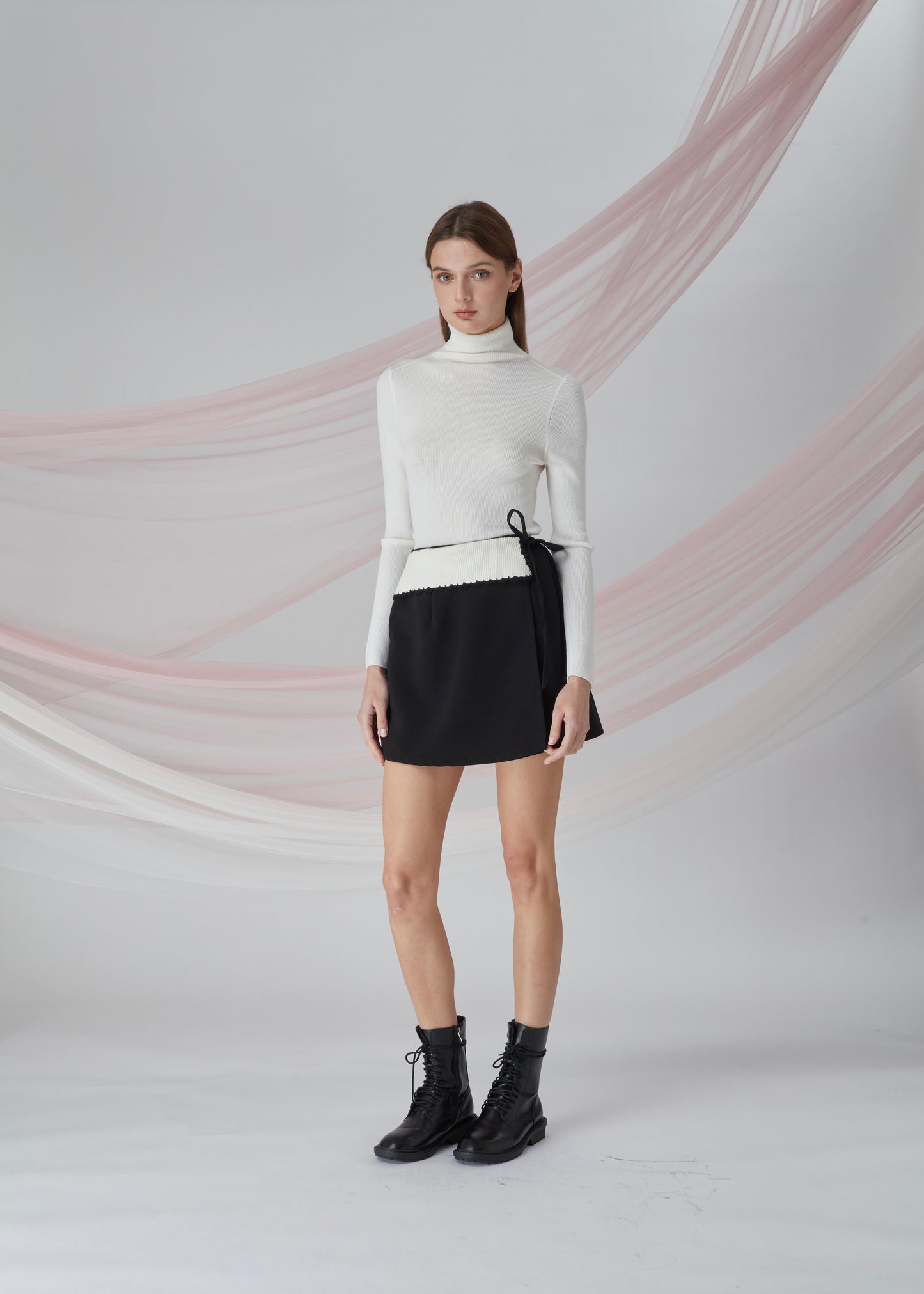 Contrast Mini Skirt