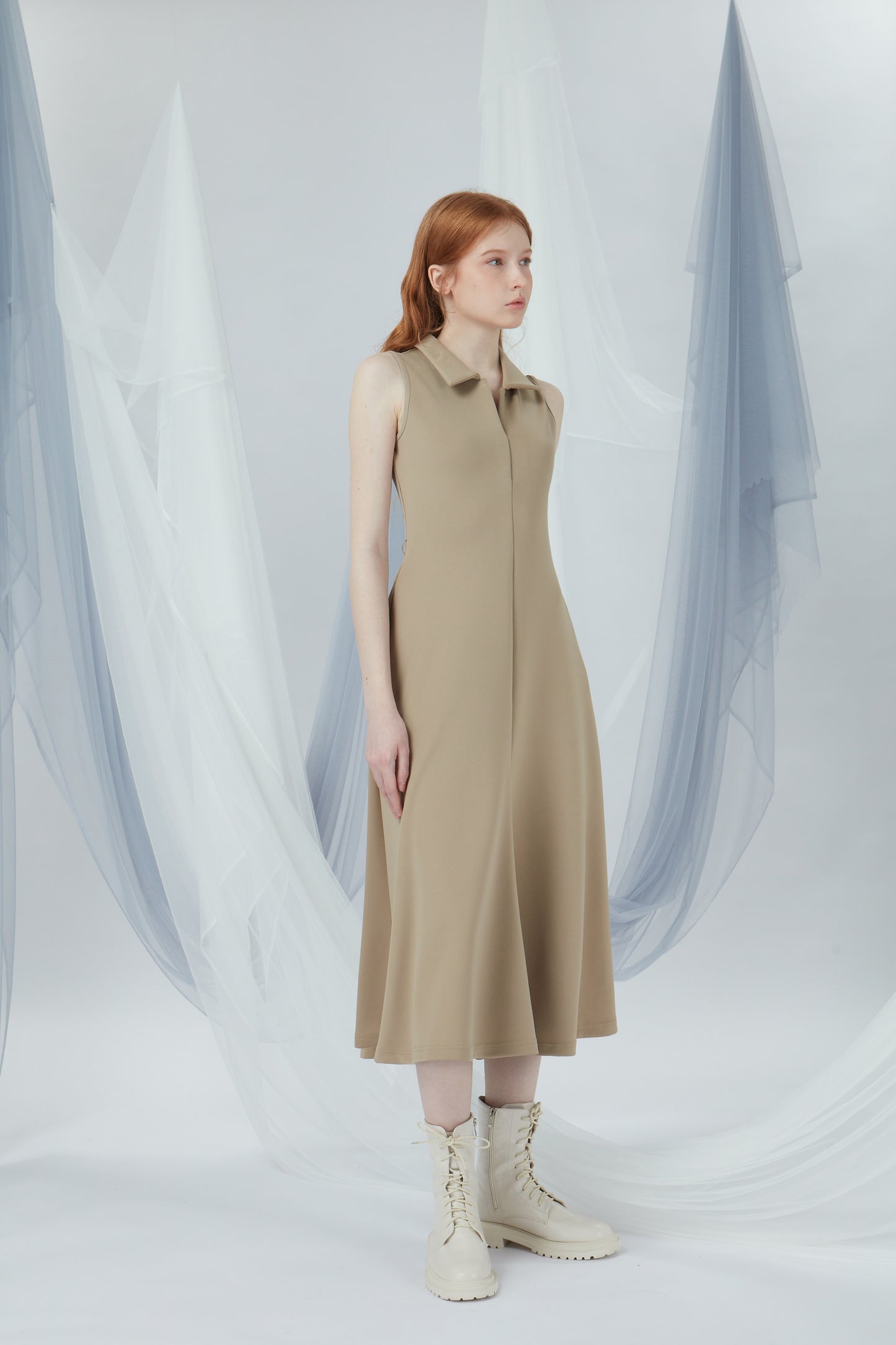 V Neck Maxi Dress (With Belt)