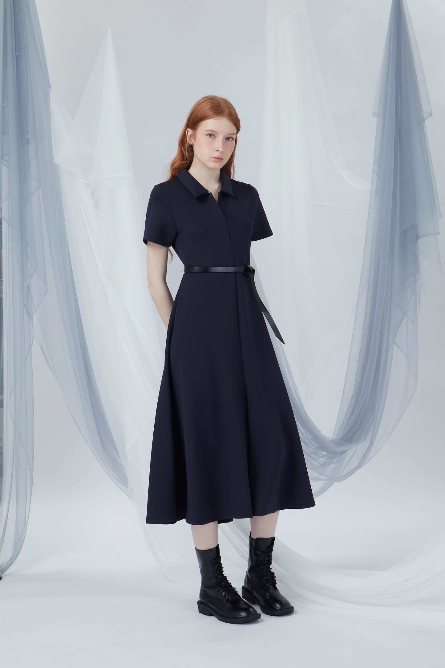 V Neck Maxi Dress (With Belt)