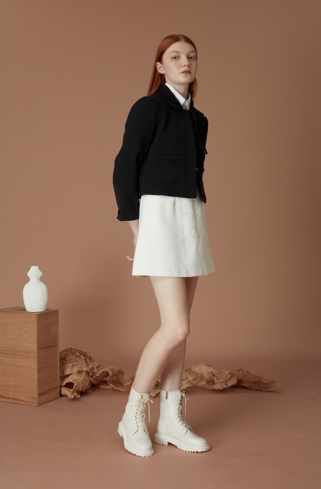 Embroidery Mini Skirt