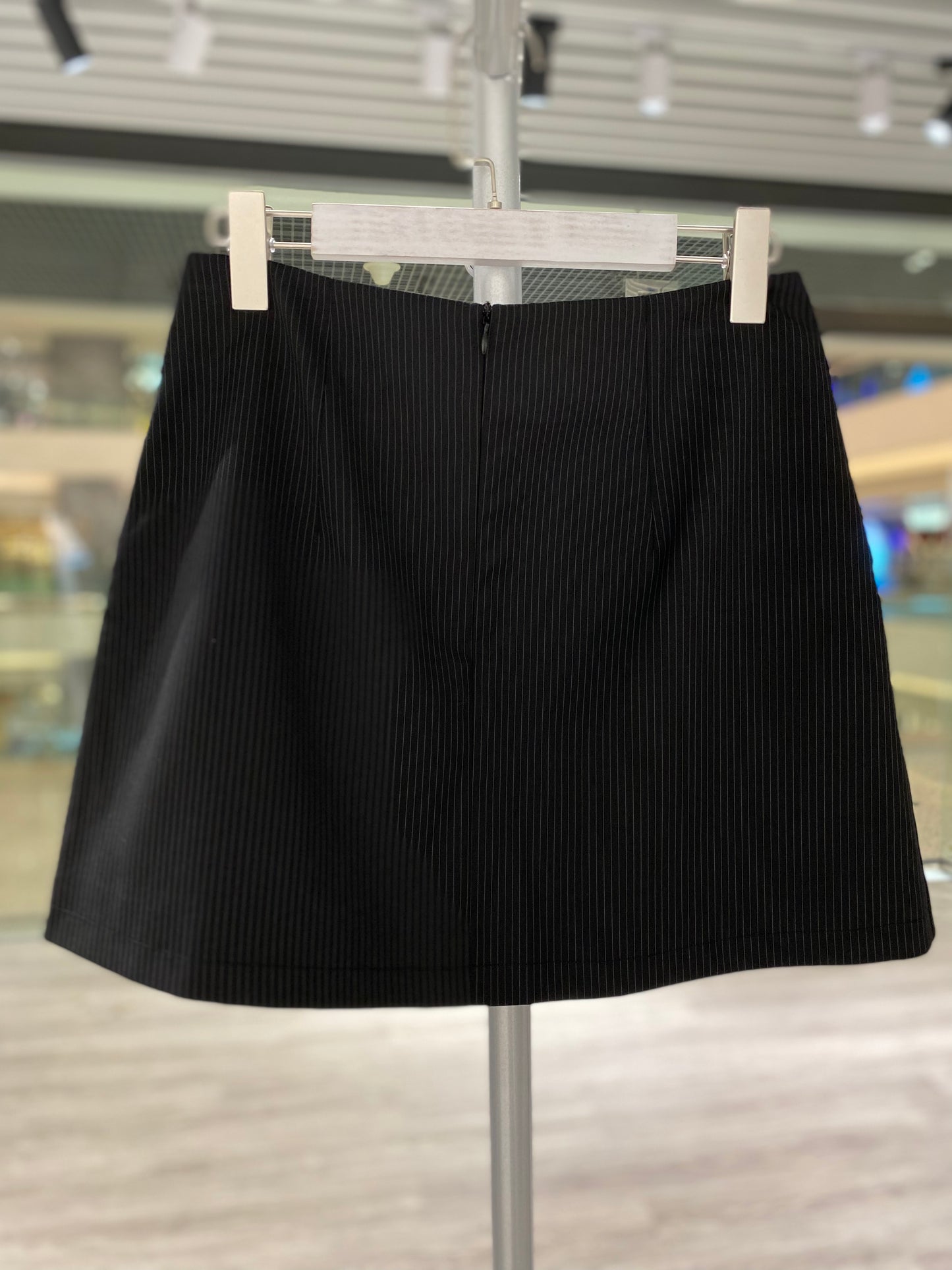 Striped pattern mini skirt
