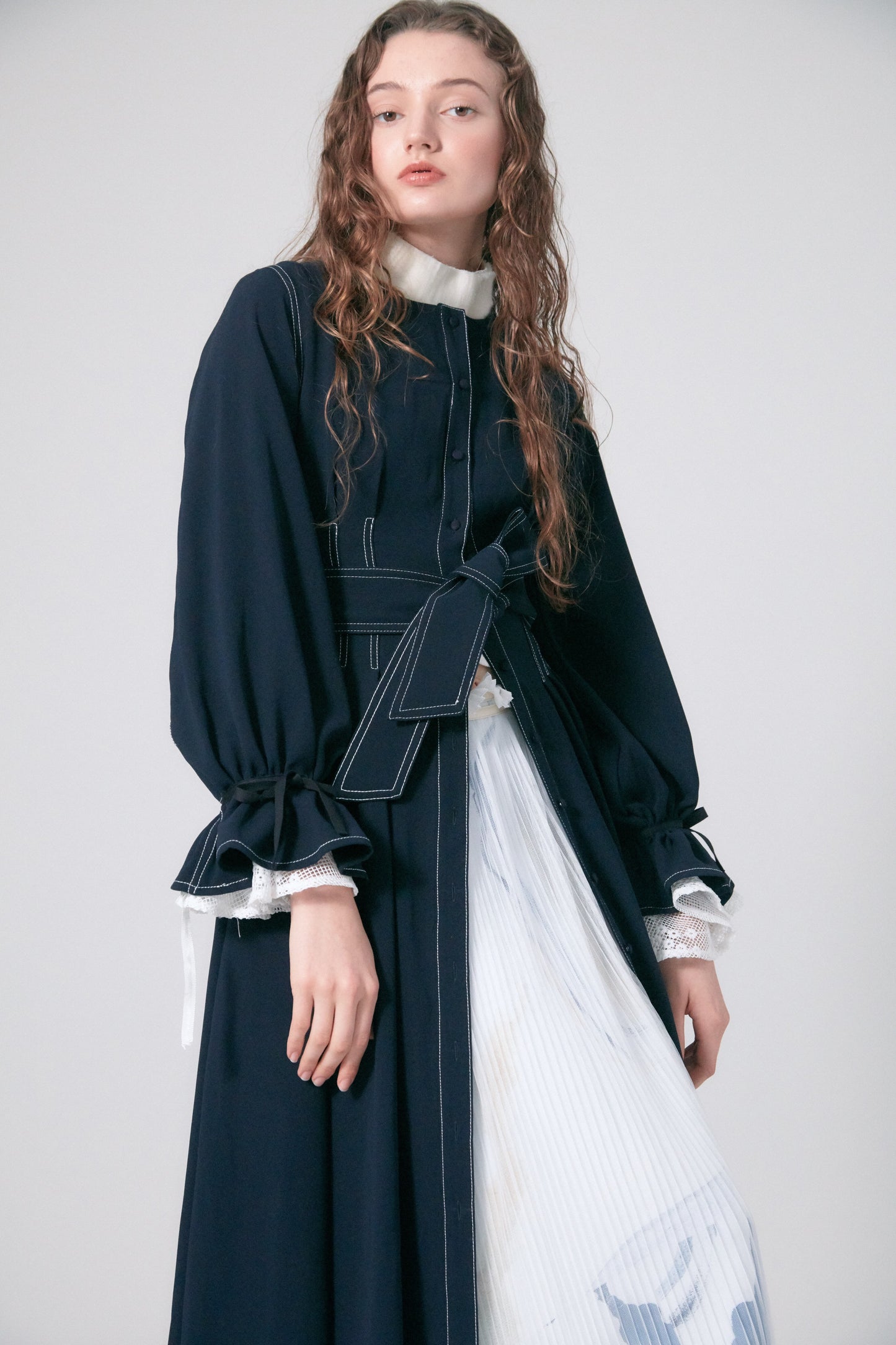 Corset-waist A-line Jacket