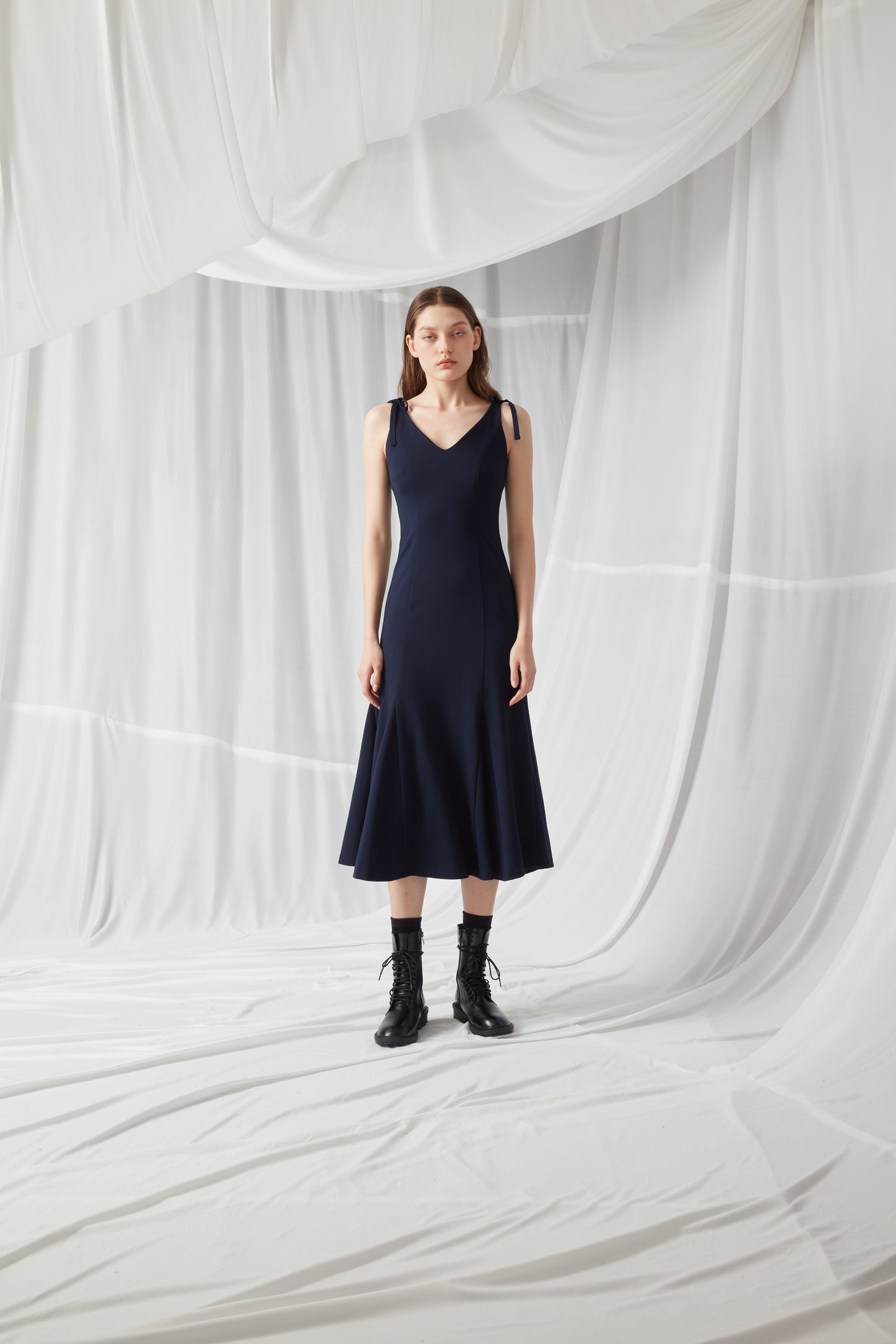 V Neck Jersey Dress