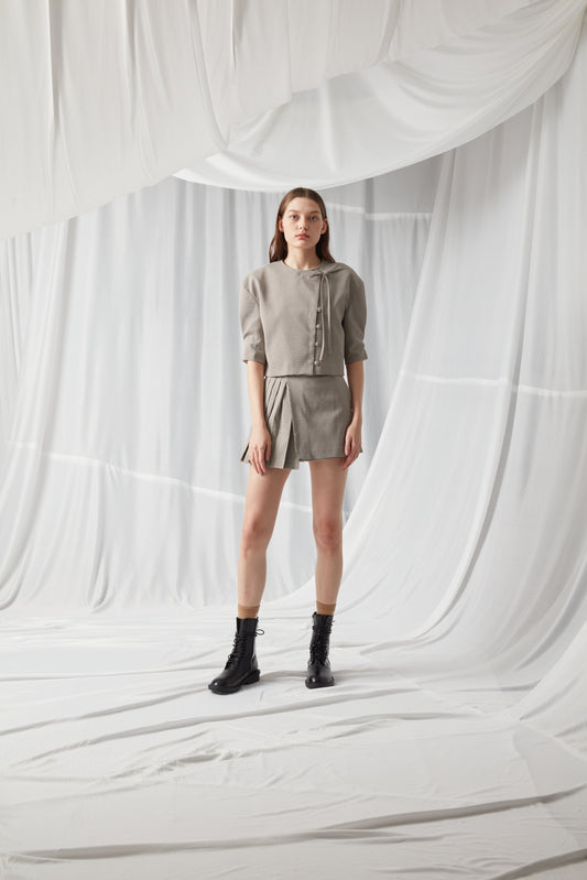 Cropped houndstooth Jacket