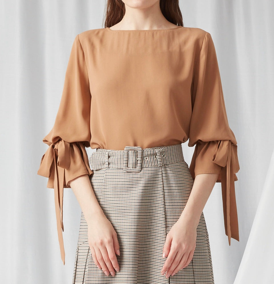 Long Sleeve Blouse - KHAKI / NAVY / WHITE / BLACK