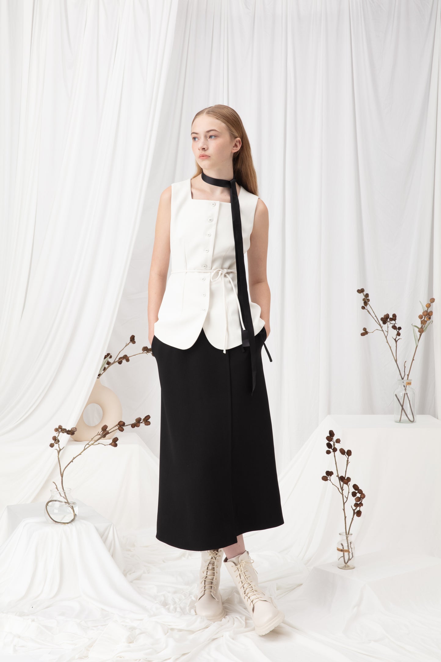 Ribbon Pencil Skirt