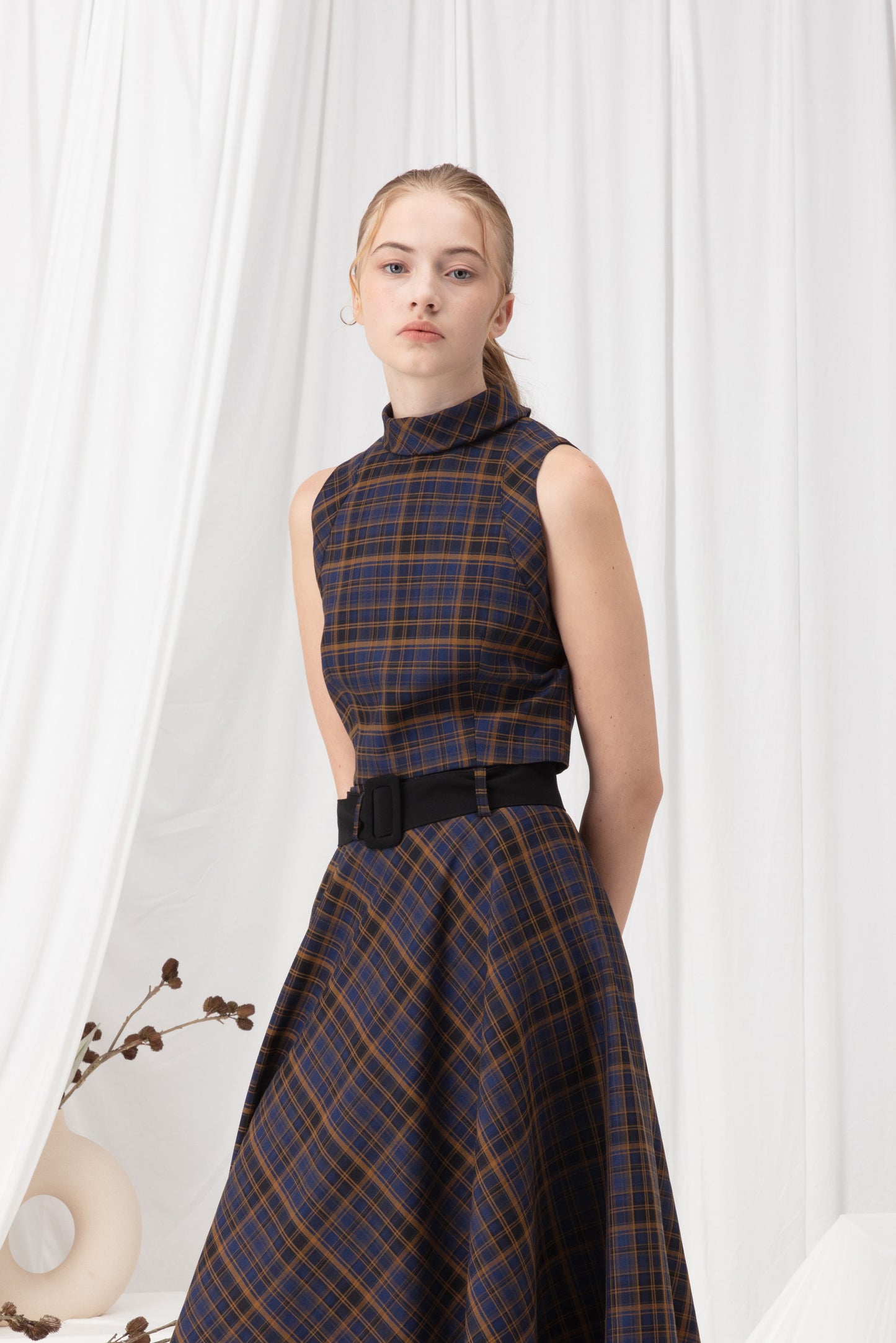 Checked Crop Top