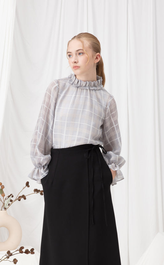 Mesh Top-Long Sleeves