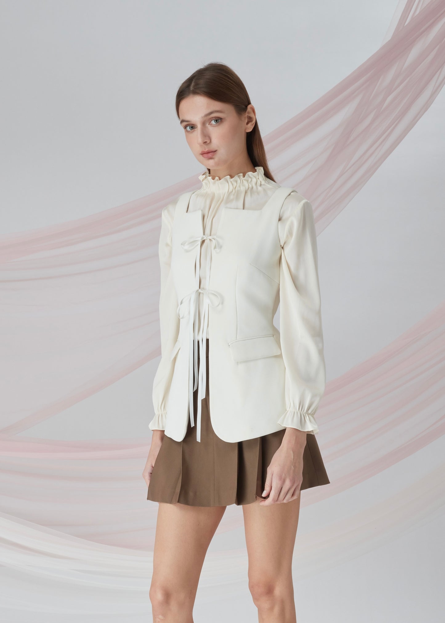 Ribbon Suit Vest