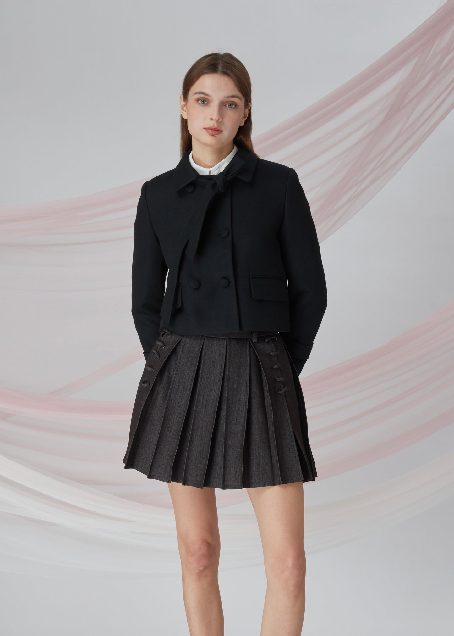 Pleated Mini Skirt