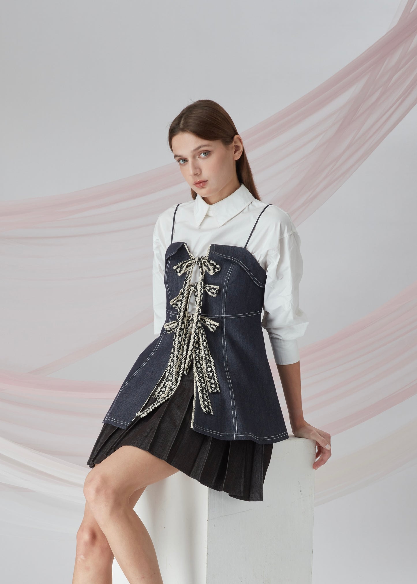 Back Zipper Blouse