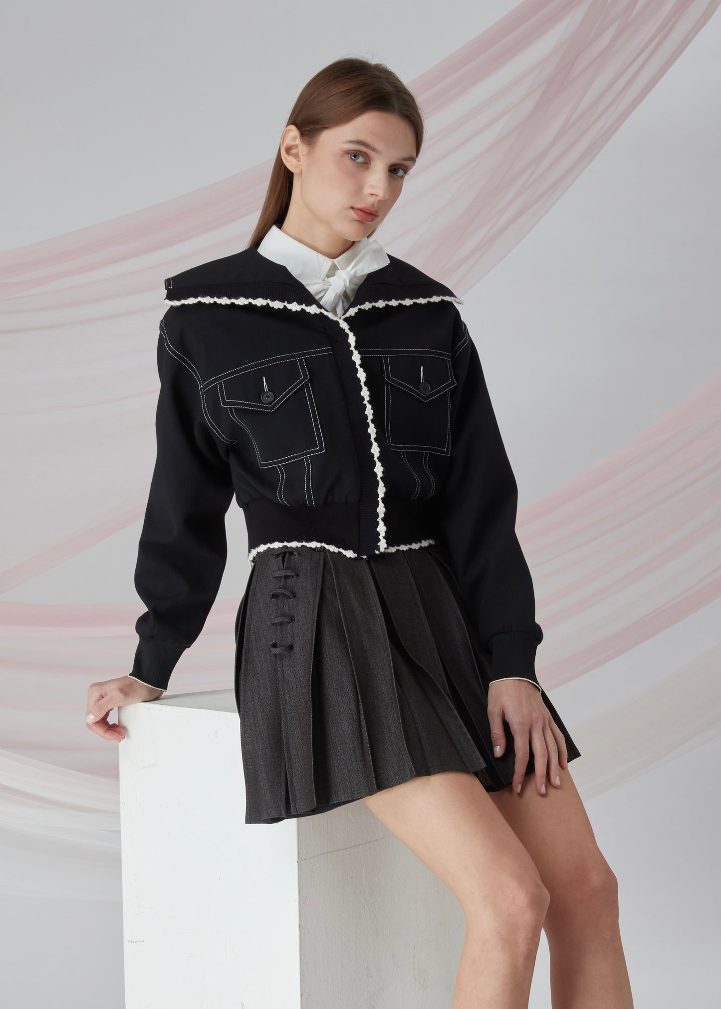 Pleated Mini Skirt