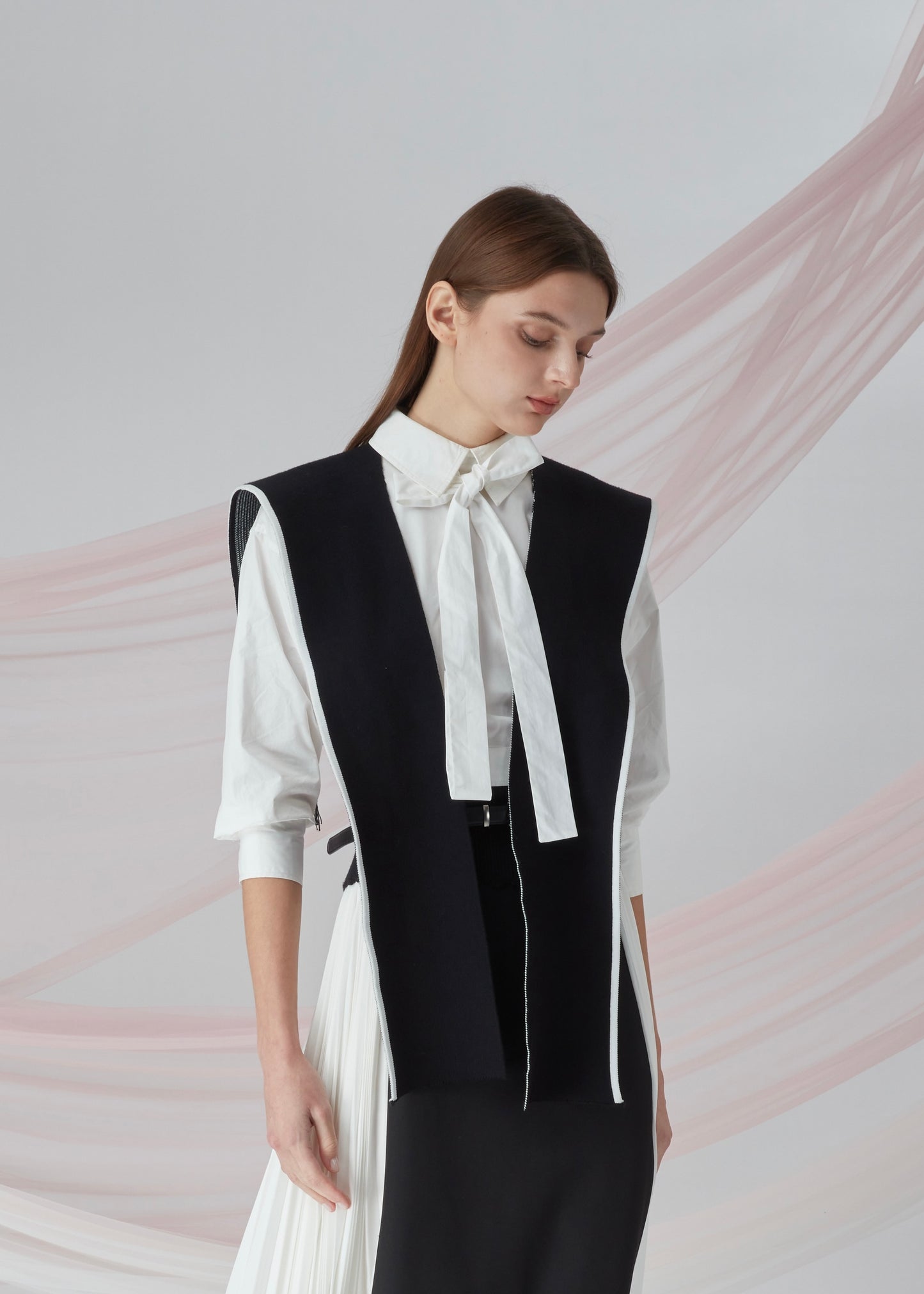 Back Zipper Blouse