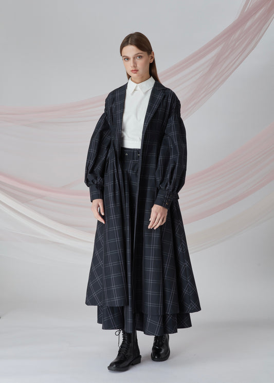 Puff Sleeve Trench Coat