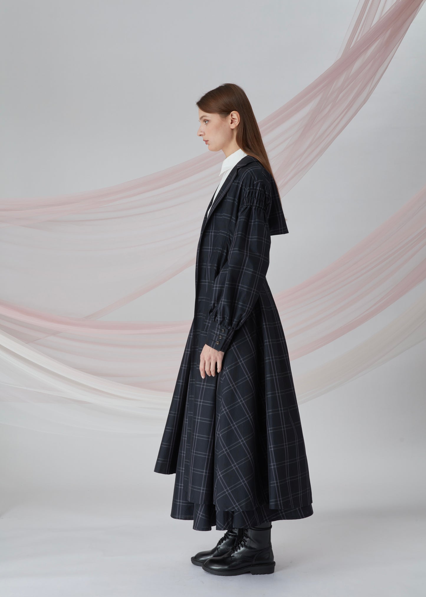 Puff Sleeve Trench Coat