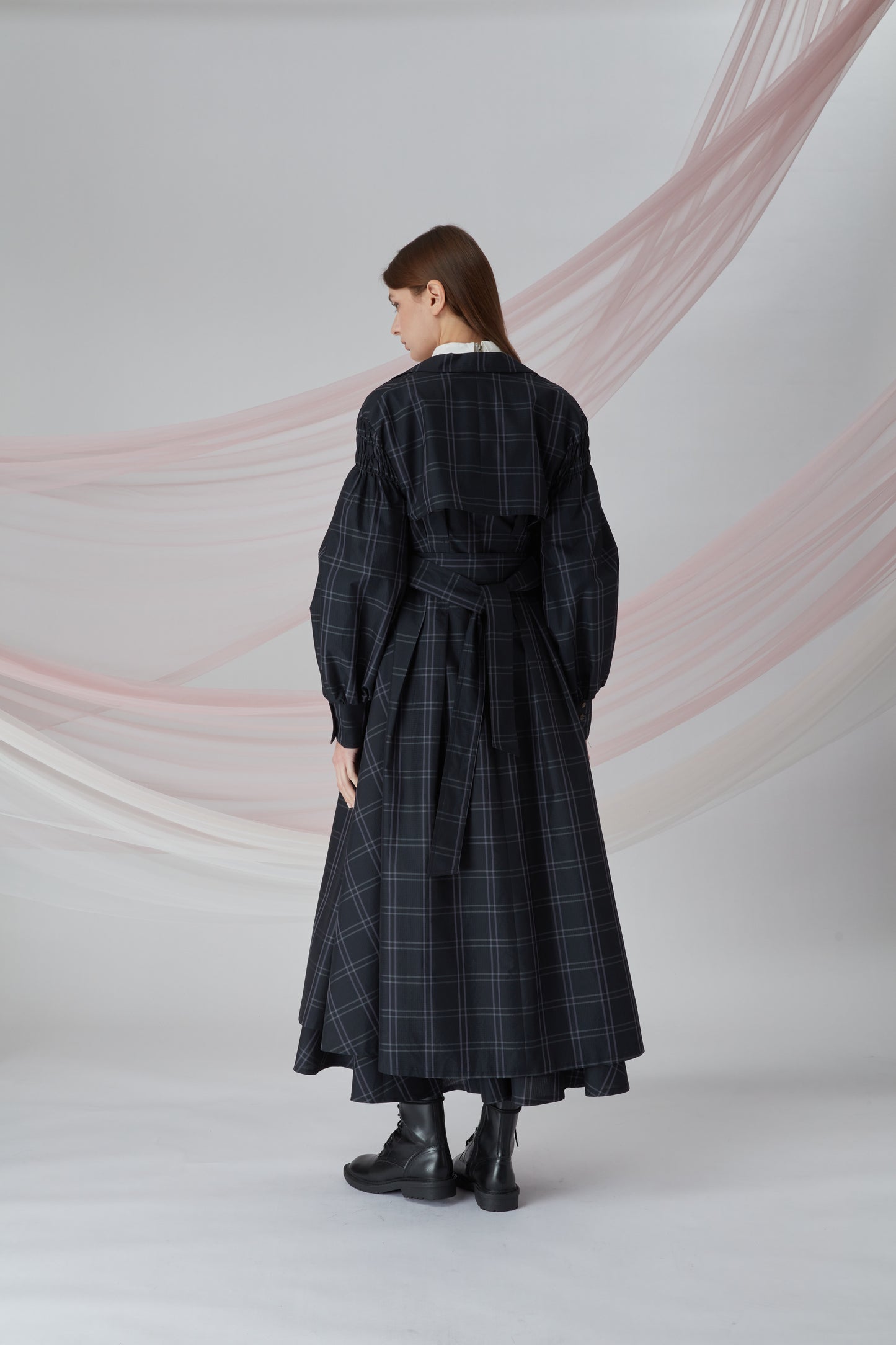 Puff Sleeve Trench Coat