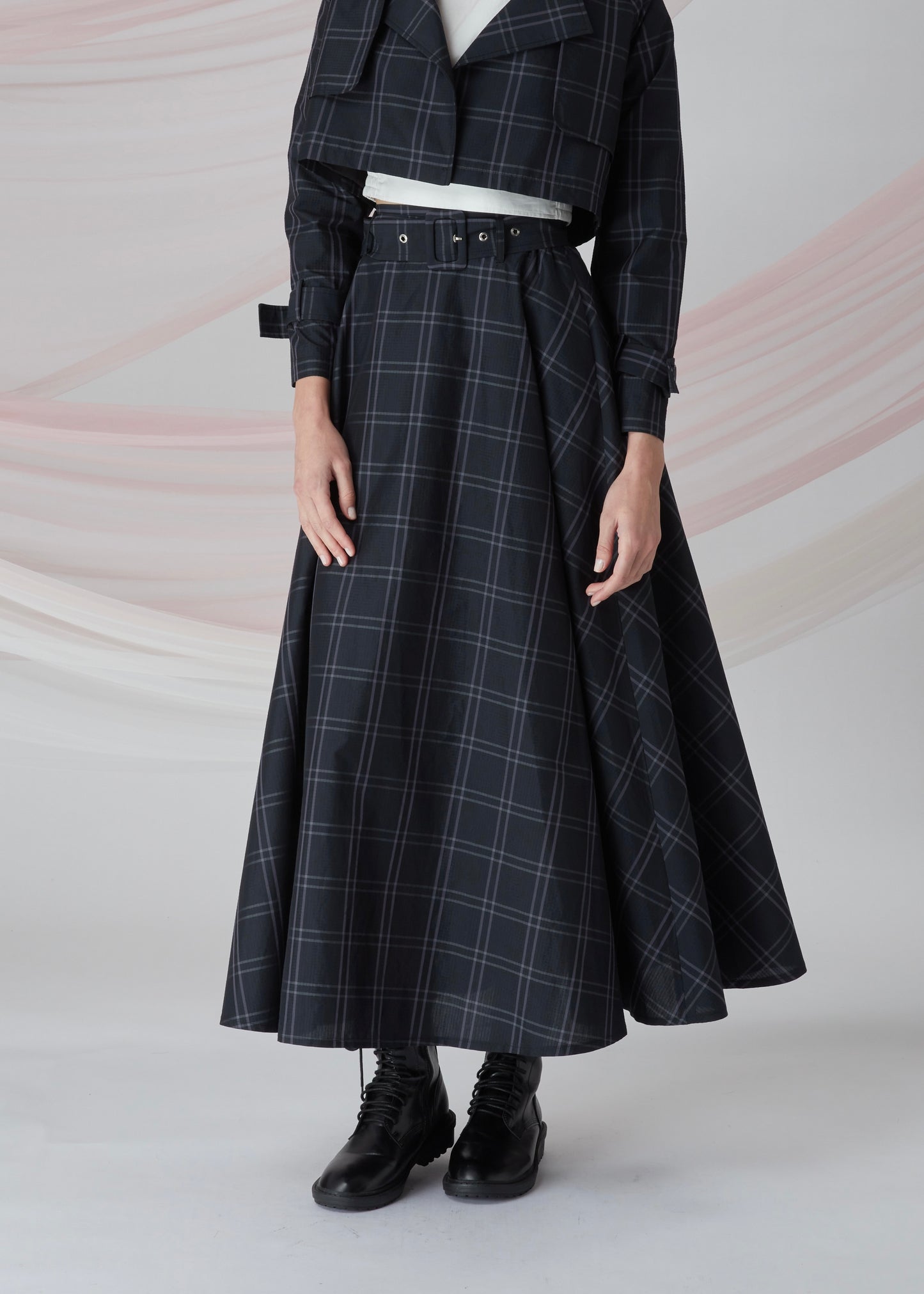 Check A Line Skirt