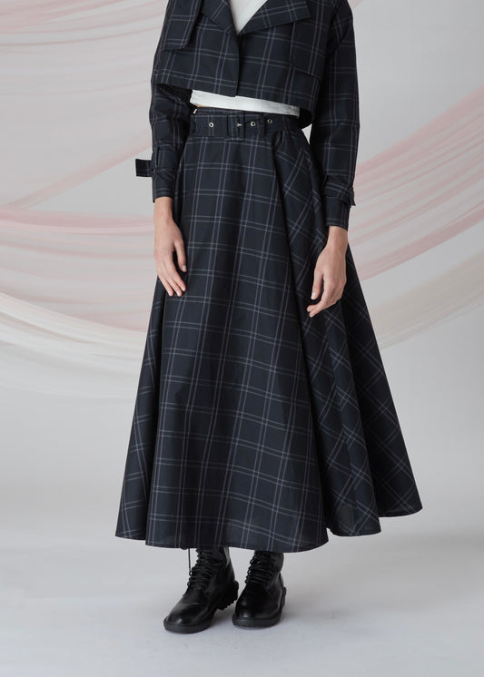 Check A Line Skirt