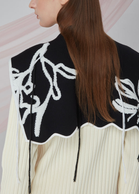 Knitted Floral Shawl