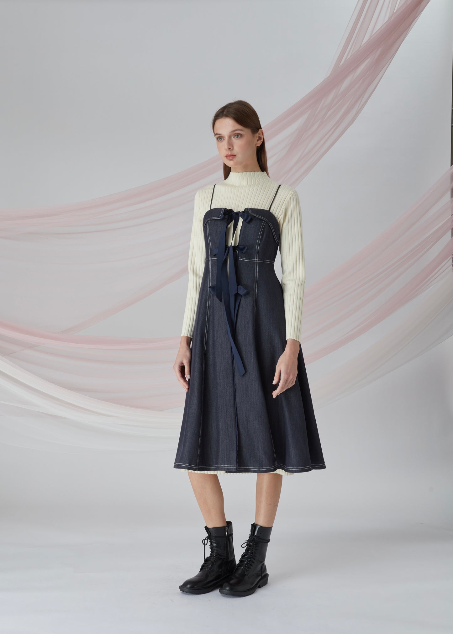 Ribbon Details Dress