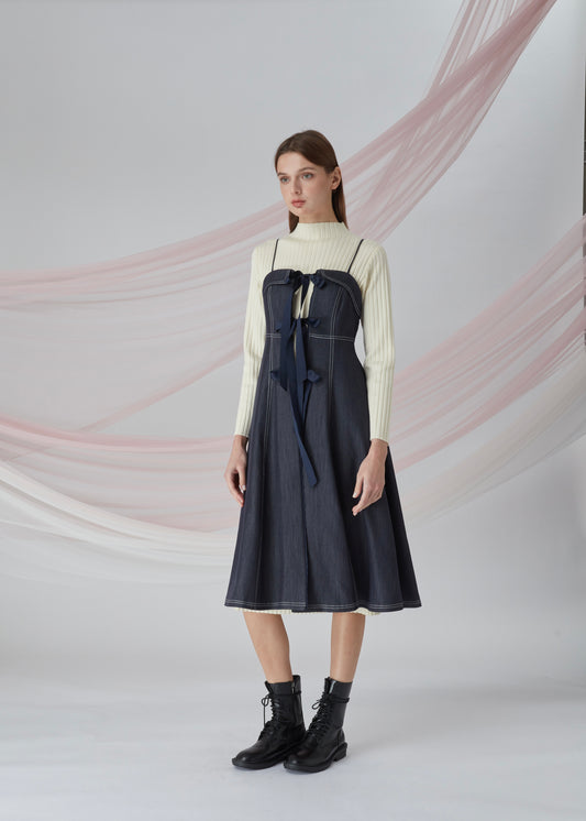 Ribbon Details Dress