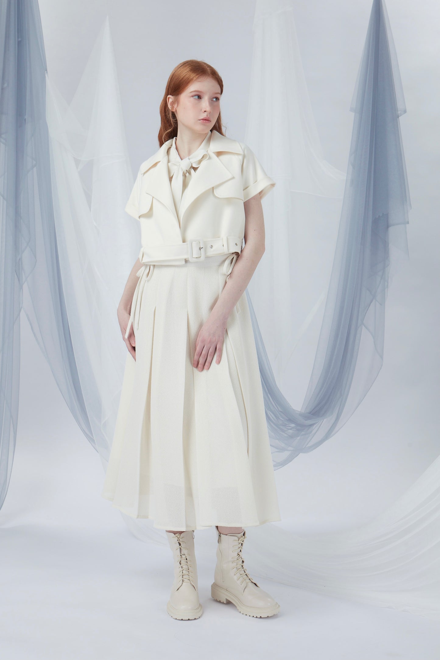 Ribbon Details Maxi Skirt