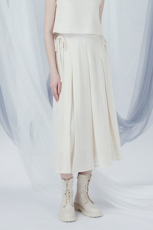 Ribbon Details Maxi Skirt