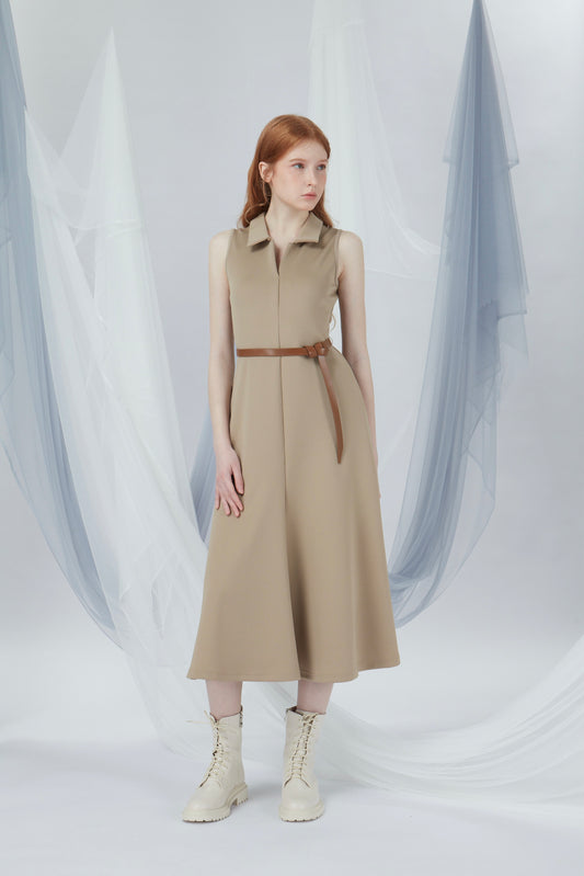 V Neck Maxi Dress (With Belt)