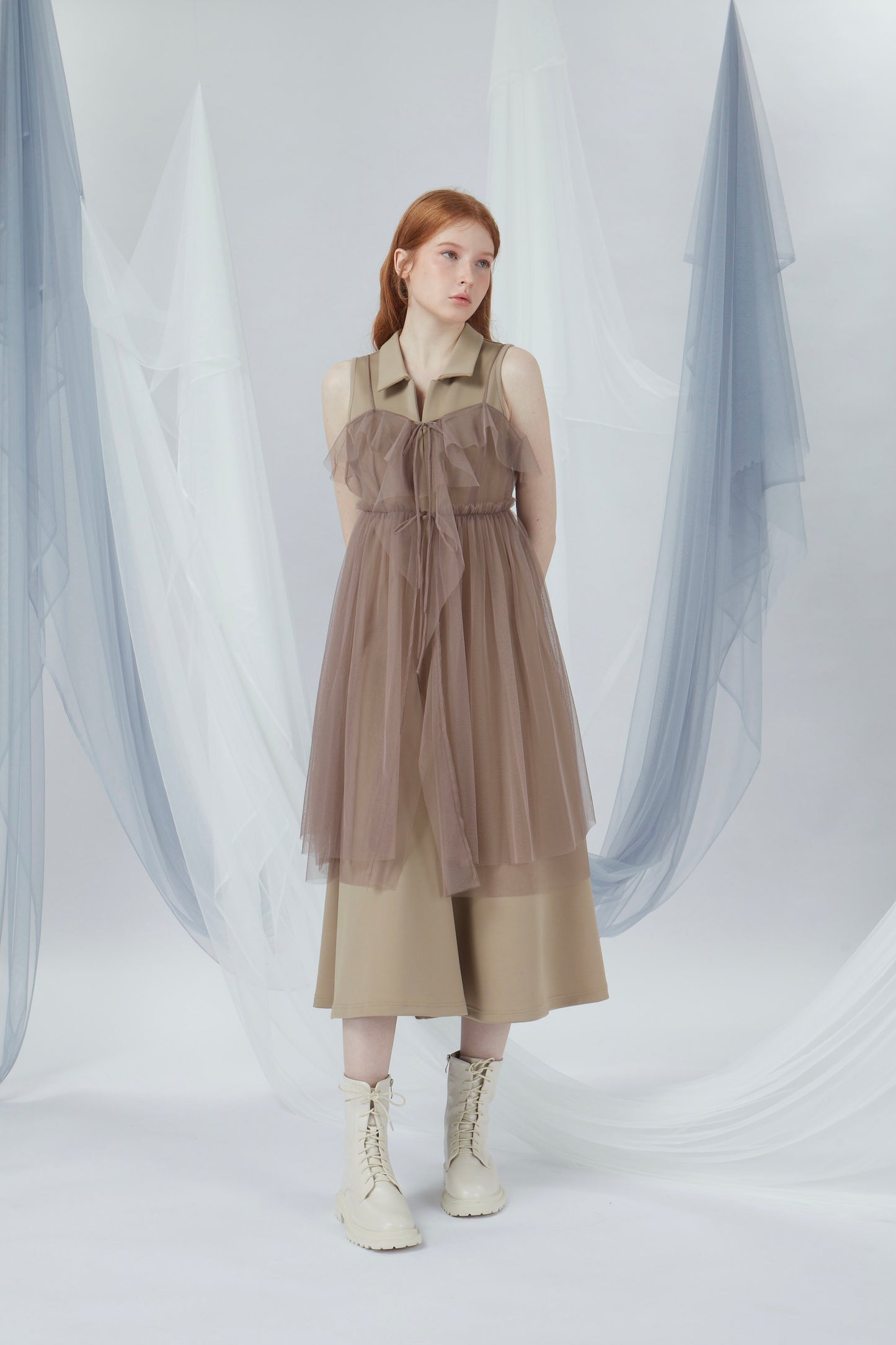 V Neck Maxi Dress (With Belt)