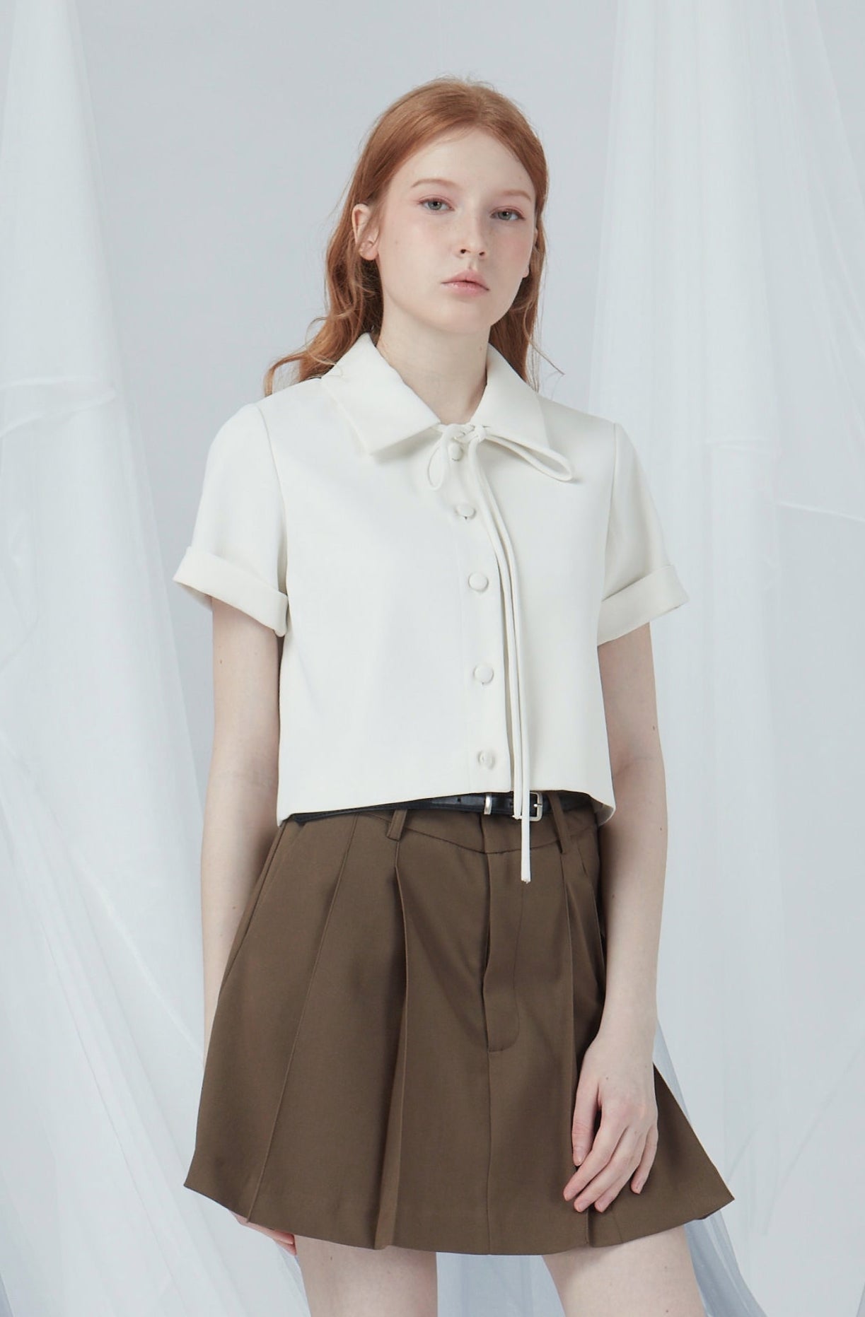 Cropped Short Sleeve  Top