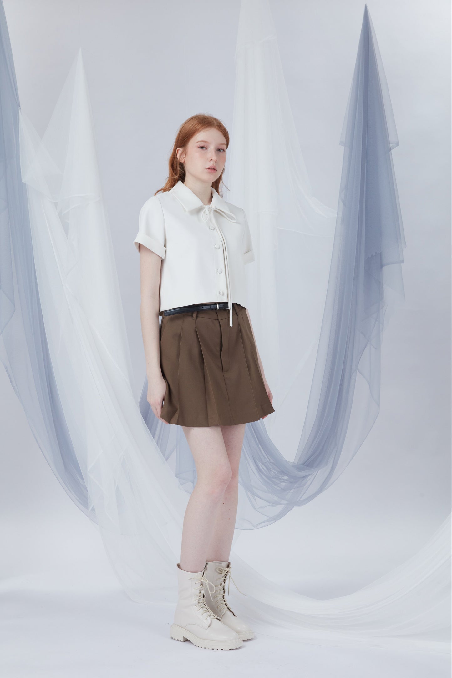 Cropped Short Sleeve  Top