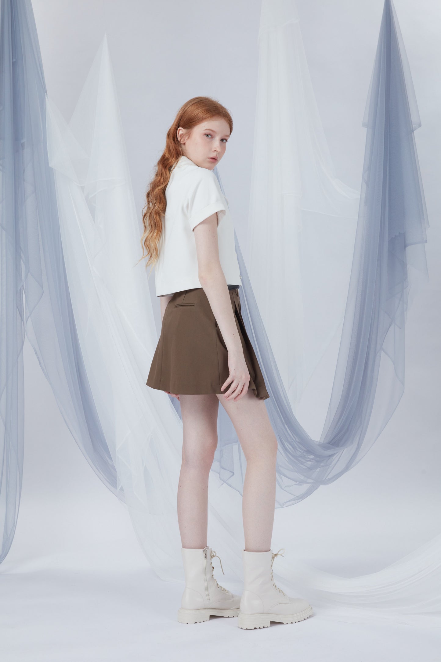 Cropped Short Sleeve  Top