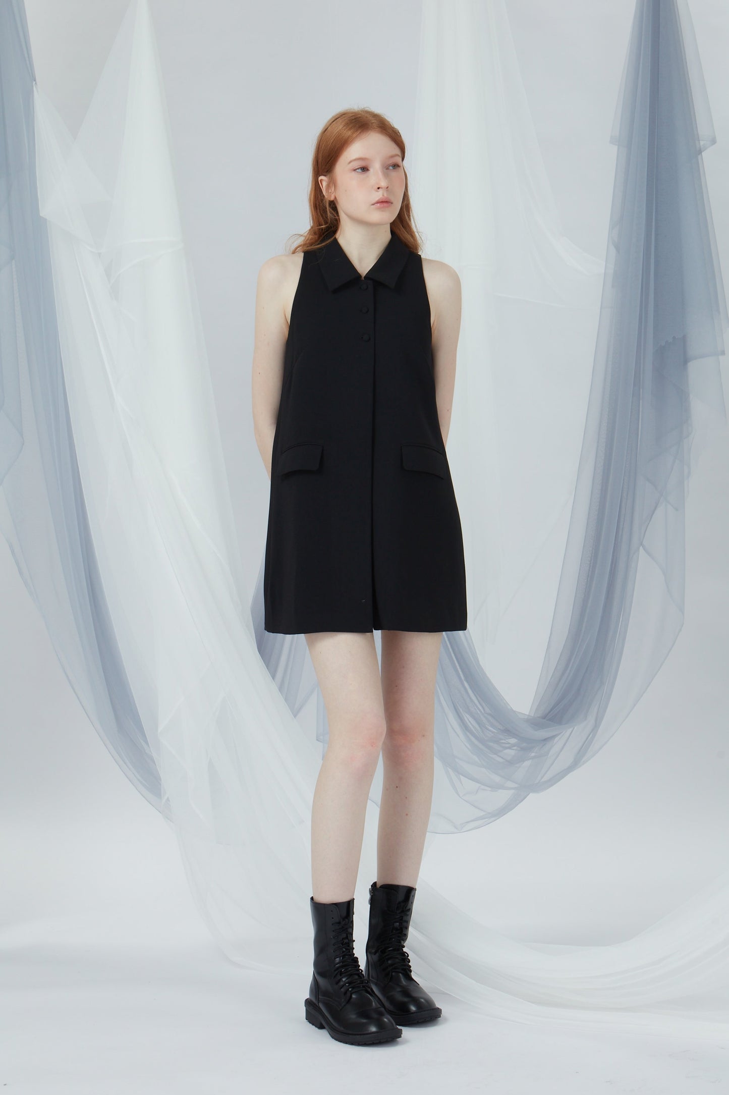 Button Detail Mini Dress