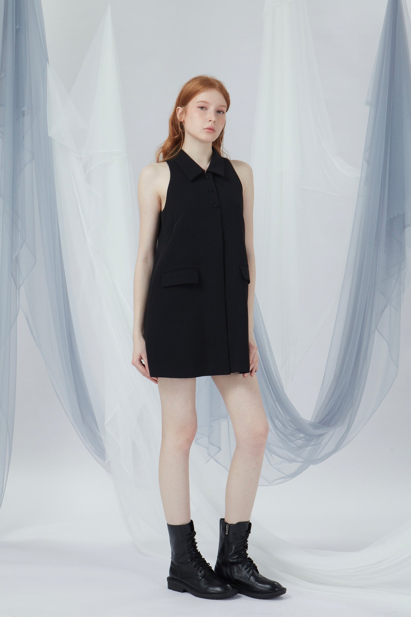 Button Detail Mini Dress