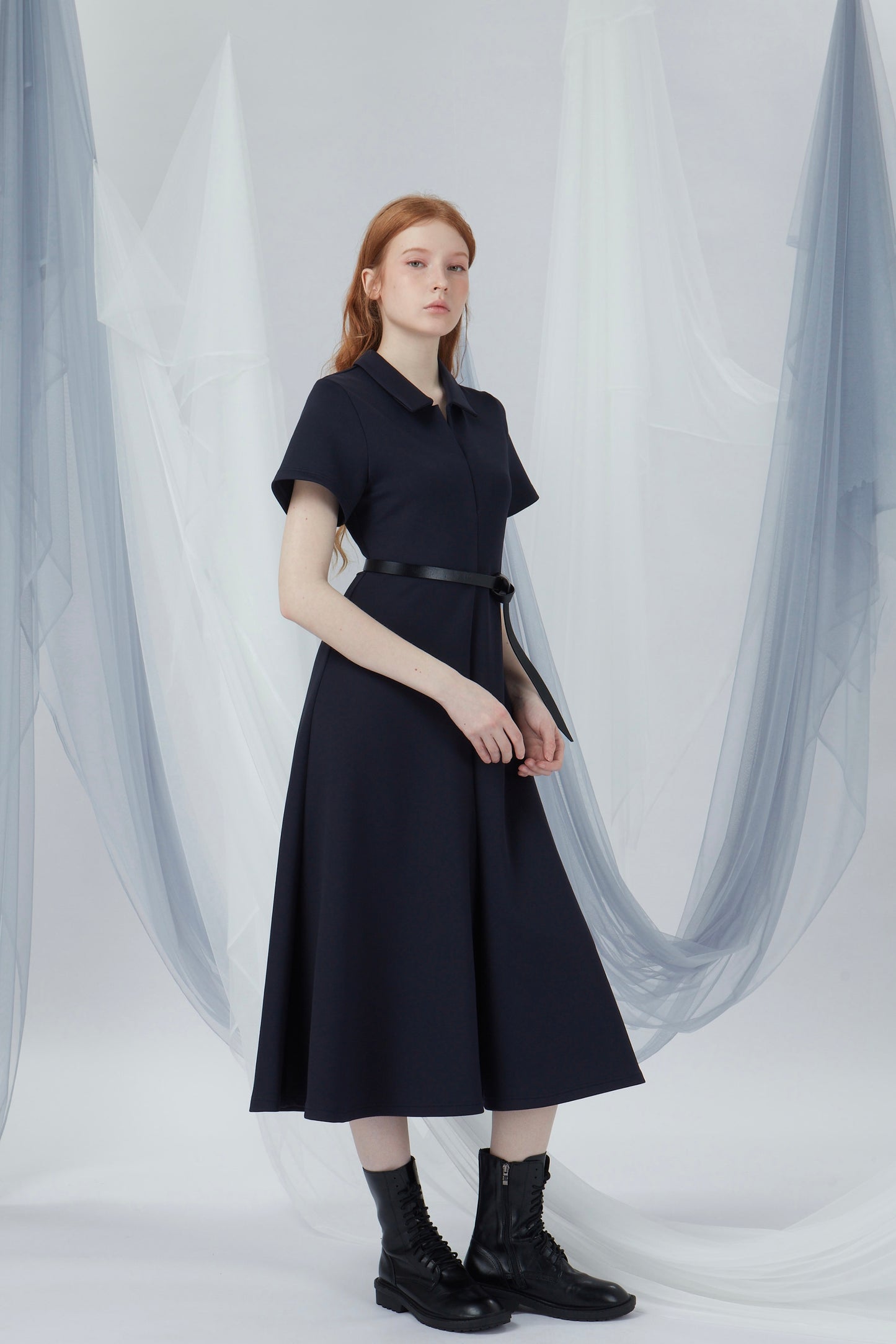 V Neck Maxi Dress (With Belt)