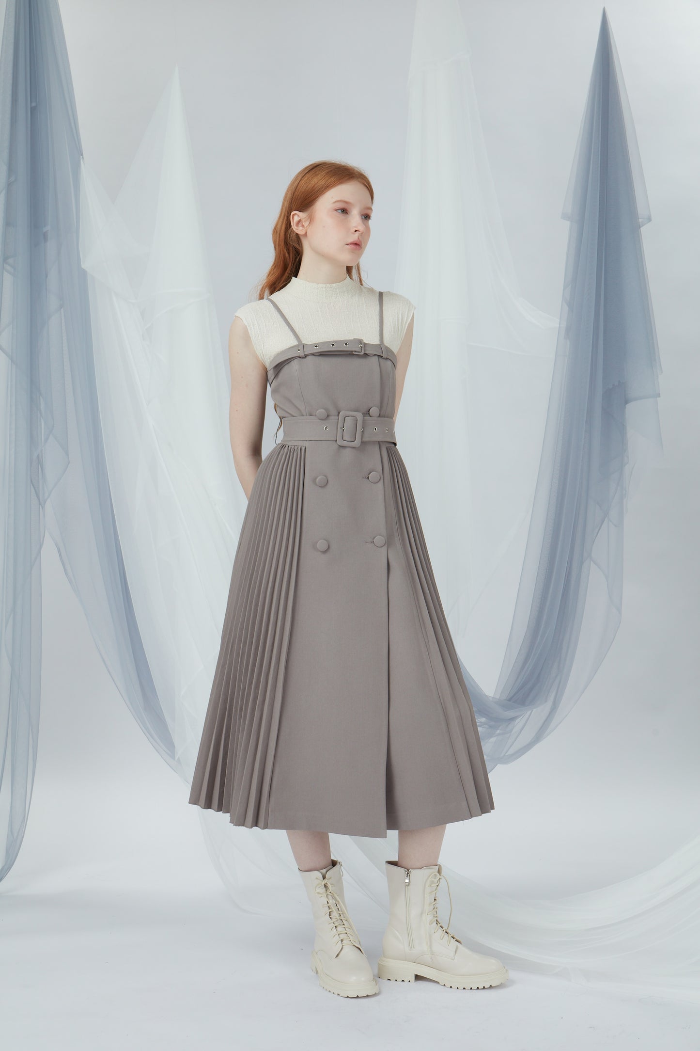 Double Breasted Buttons Dress