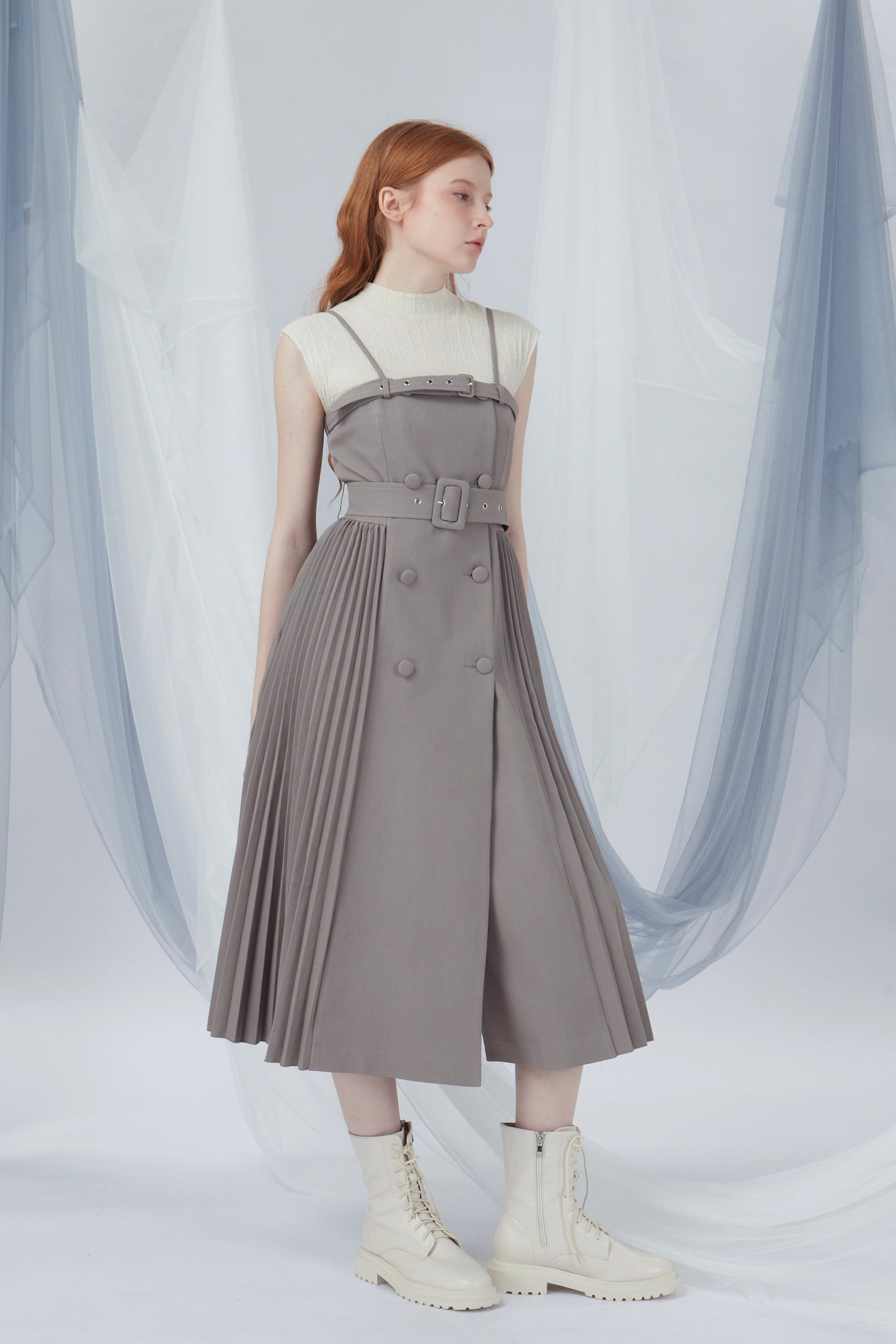 Double Breasted Buttons Dress