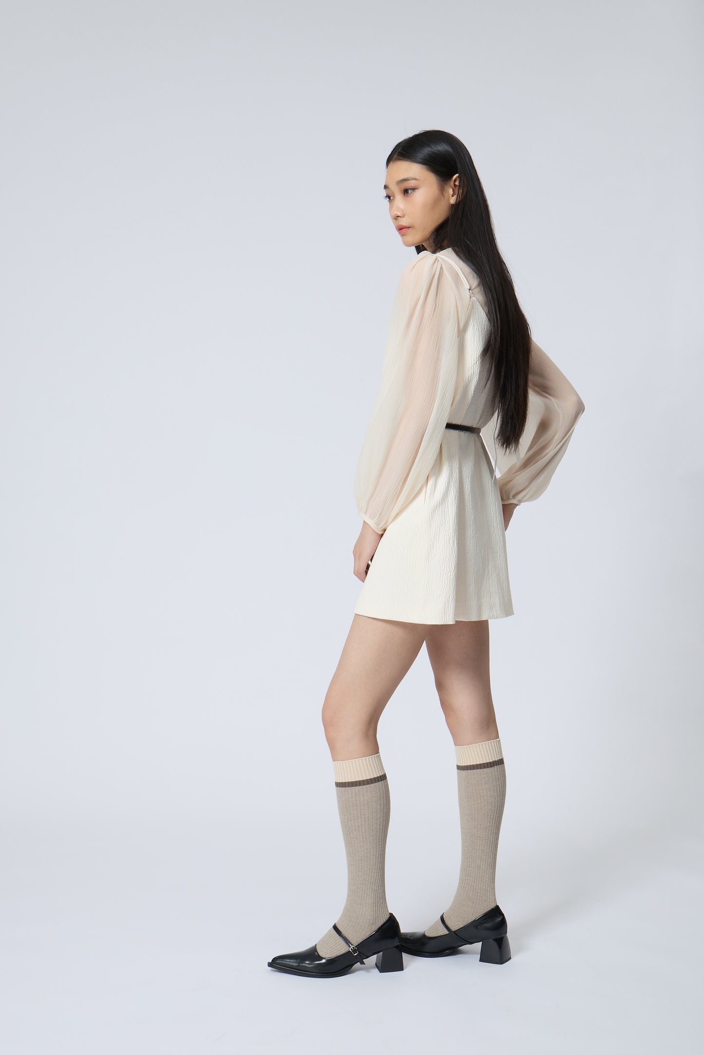 Button-Down Belted Cami Mini Dress