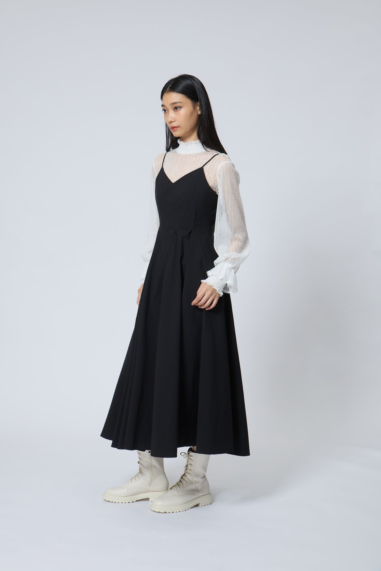 Fit-and-flare maxi dress