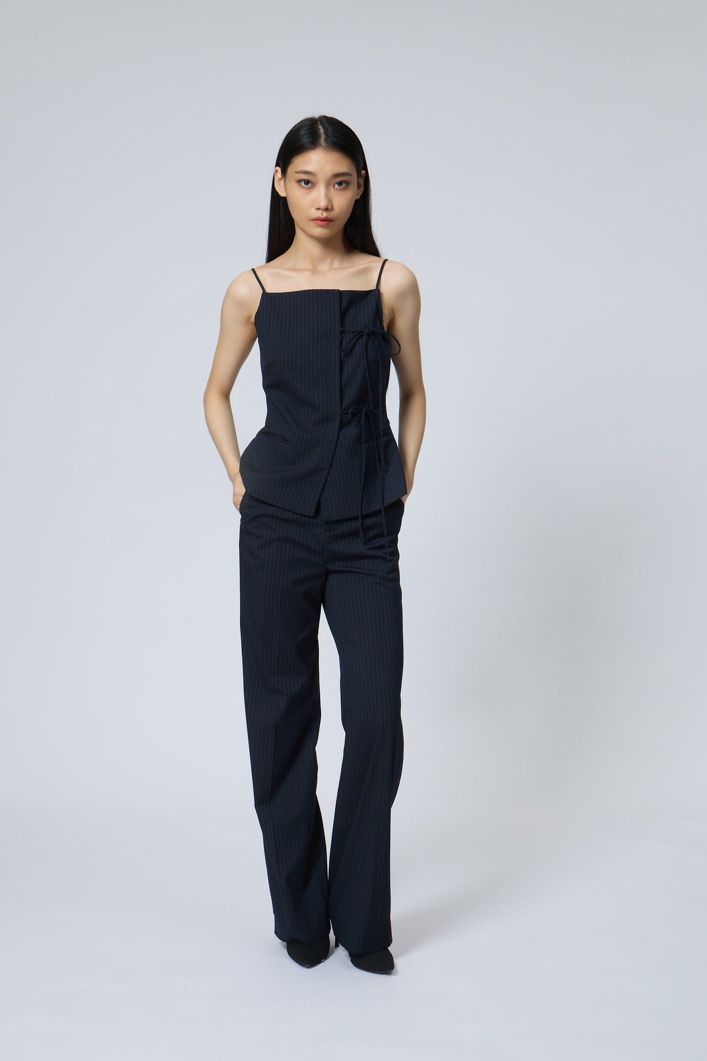 Sleek Line Wide-Leg Pants