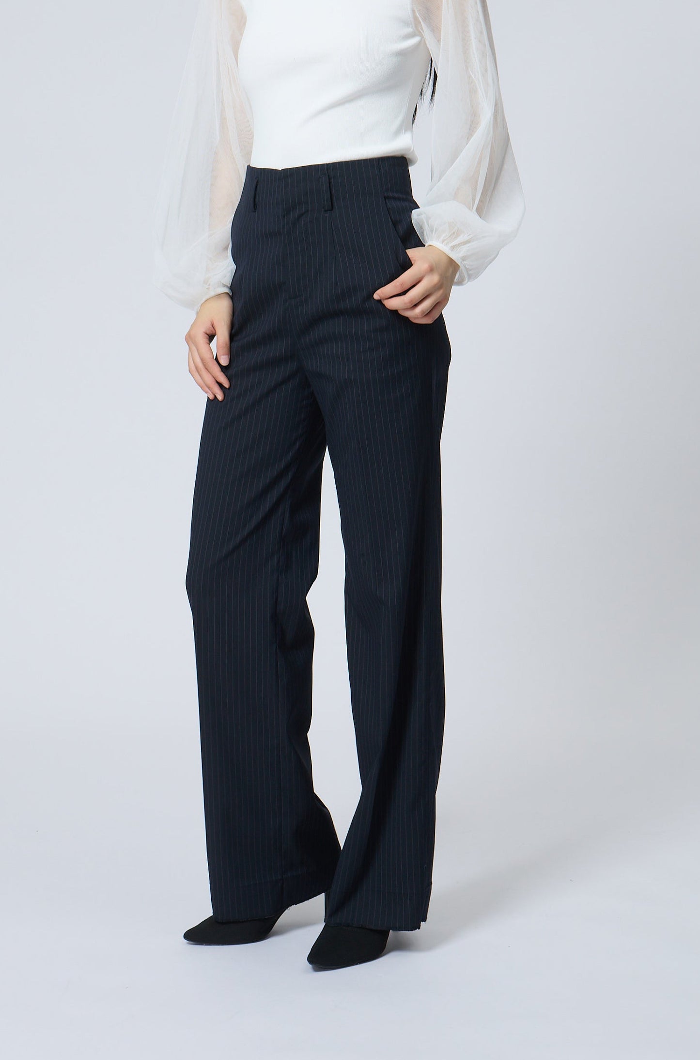 Sleek Line Wide-Leg Pants