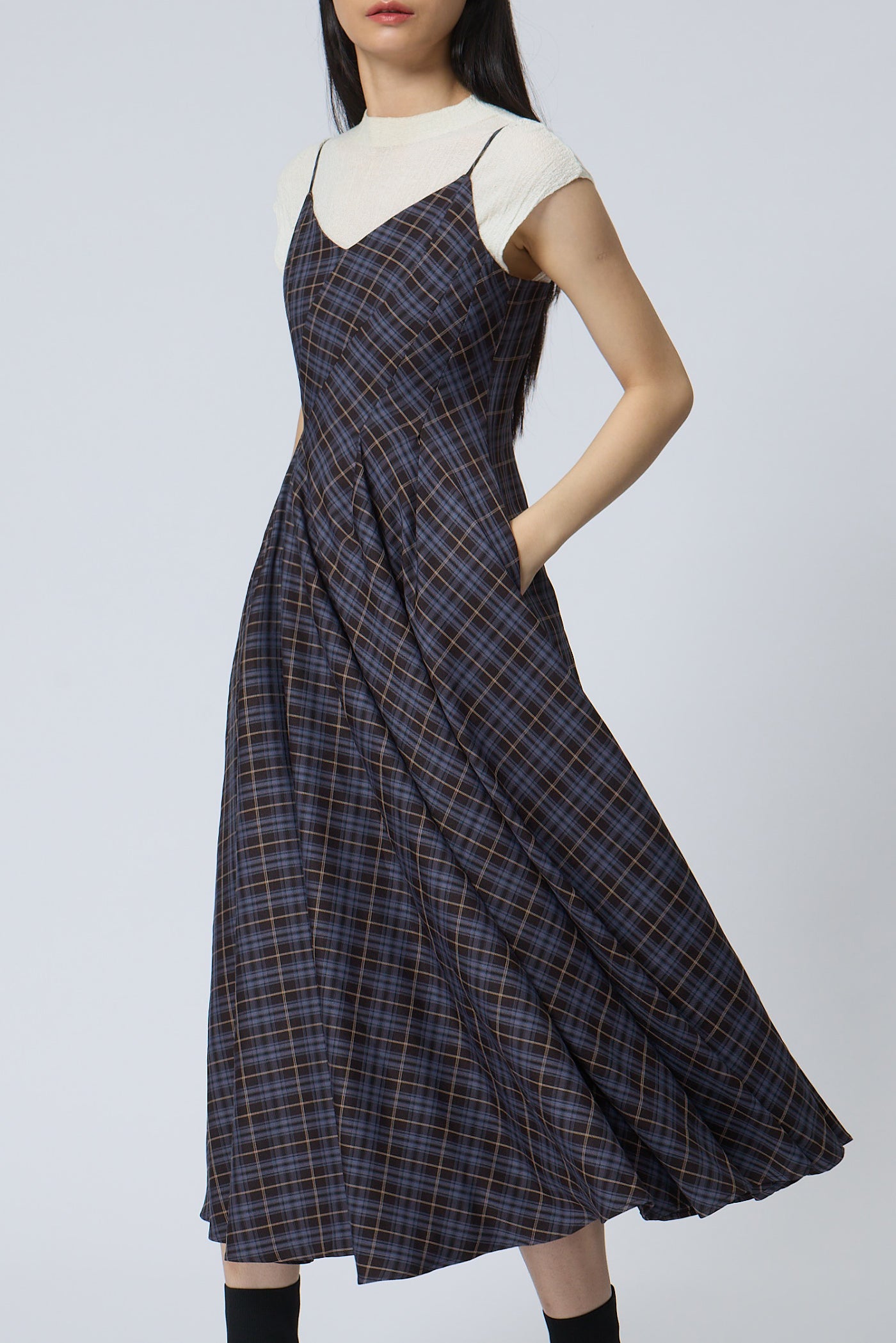 Fit-and-flare maxi dress