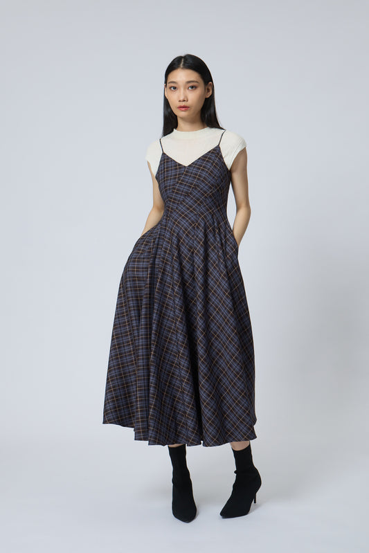 Fit-and-flare maxi dress