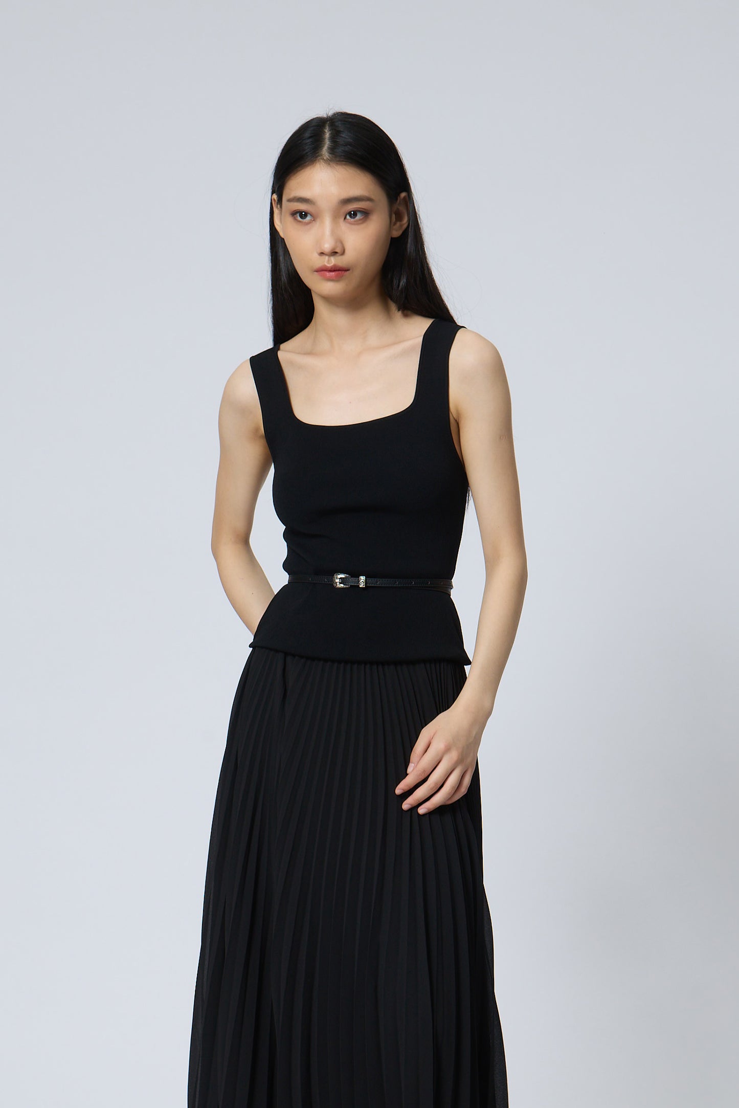 Faux-Two-Piece Dress