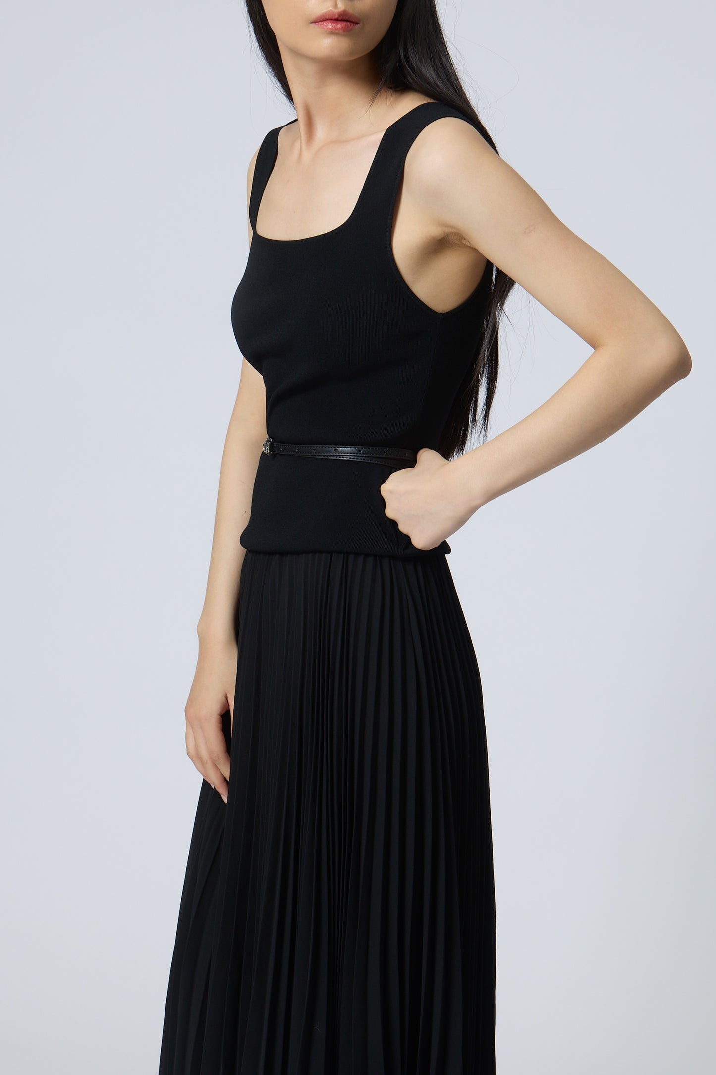 Faux-Two-Piece Dress