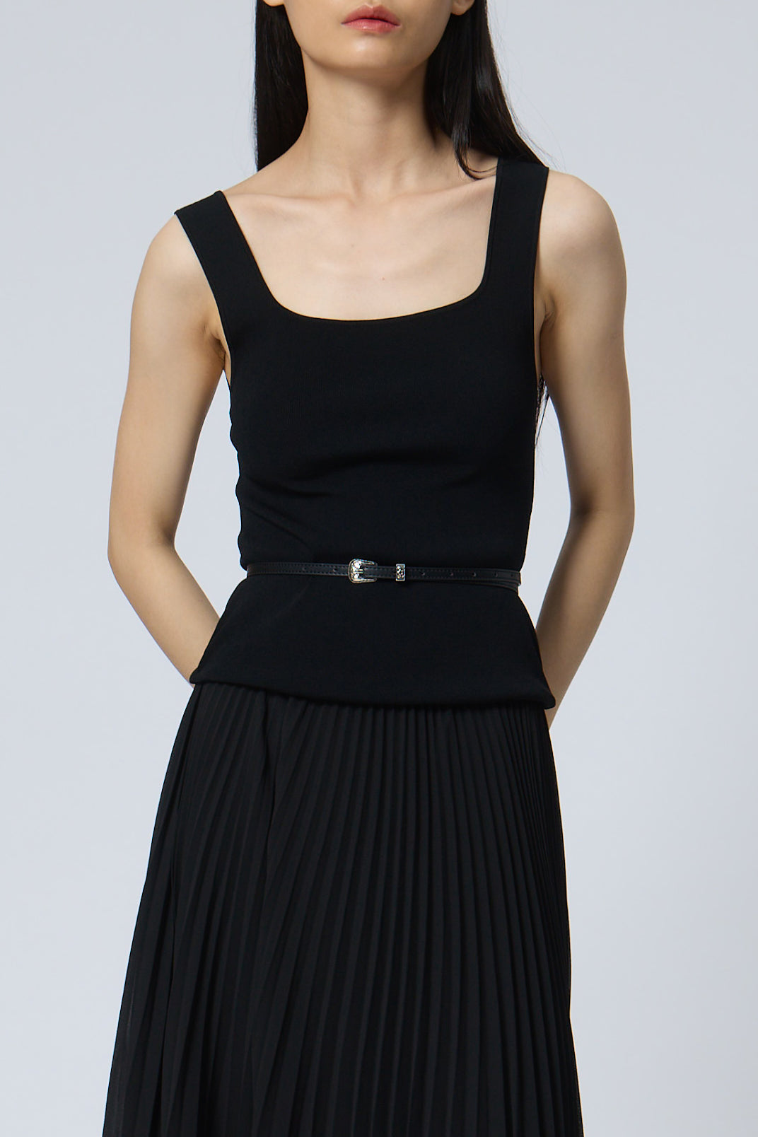 Faux-Two-Piece Dress