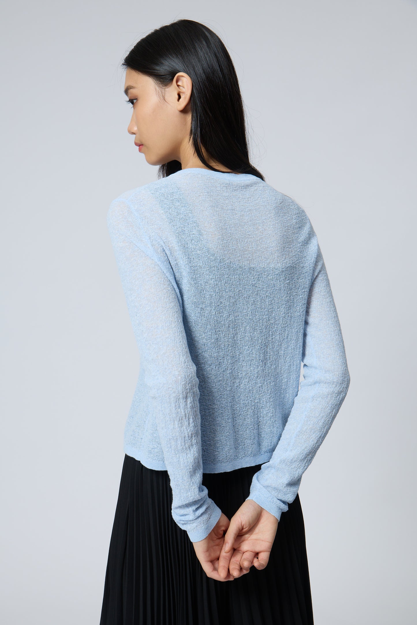 Ribbon-Tie Knit Cardigan