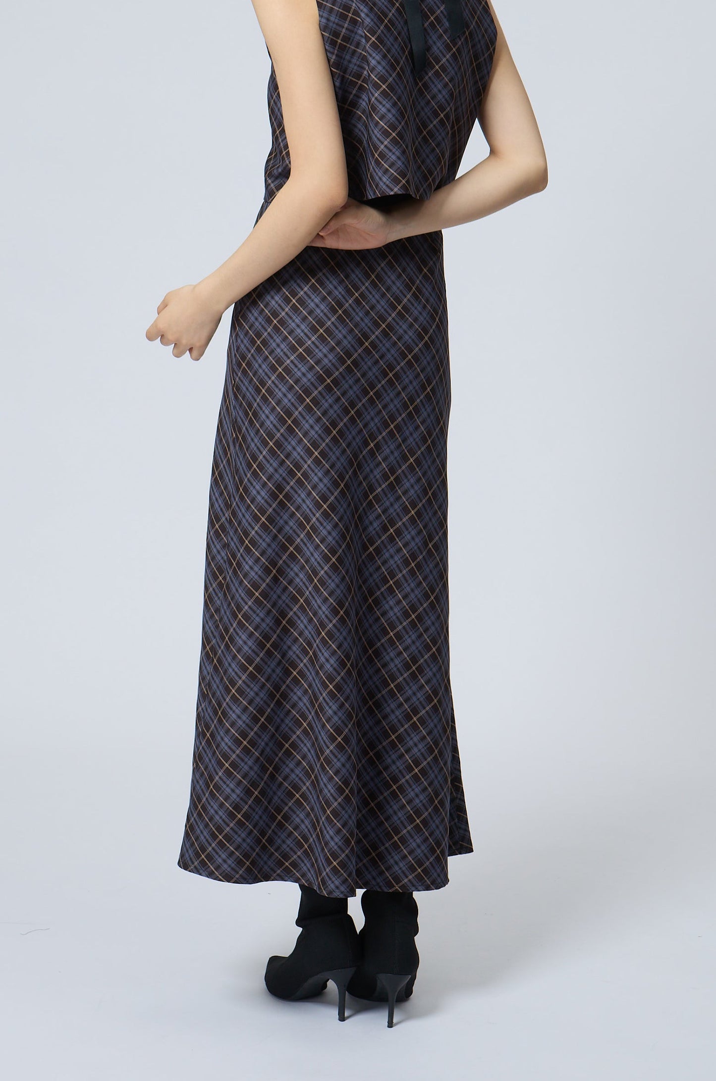 Check Maxi Skirt
