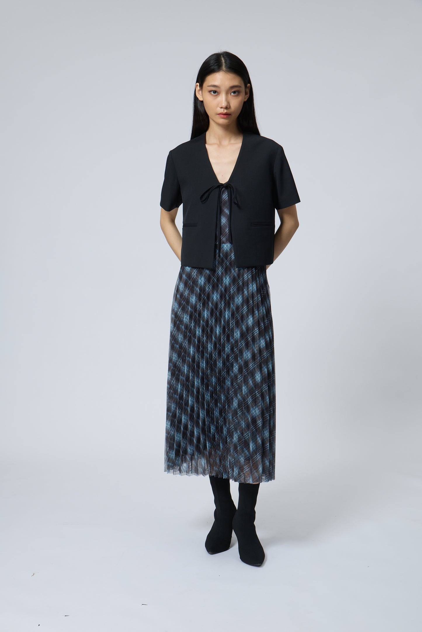 Tie-Front Short Sleeve Jacket